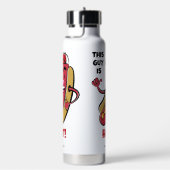 Aangepaste naam & tekst Hot Dog Waterfles (Rechts)