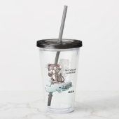 Aangepaste naam & tekst Huilende kat tumblers Acryl Drinkbeker (Achterkant)