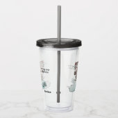 Aangepaste naam & tekst Huilende kat tumblers Acryl Drinkbeker (Rechts)