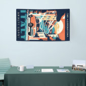 Aangepaste naam & tekst Italië Spandoek (Beurs)