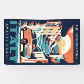 Aangepaste naam & tekst Italië Spandoek (Horizontaal)