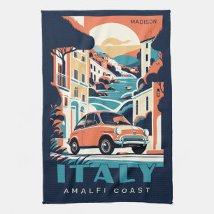 Aangepaste naam & tekst Italië Theedoek