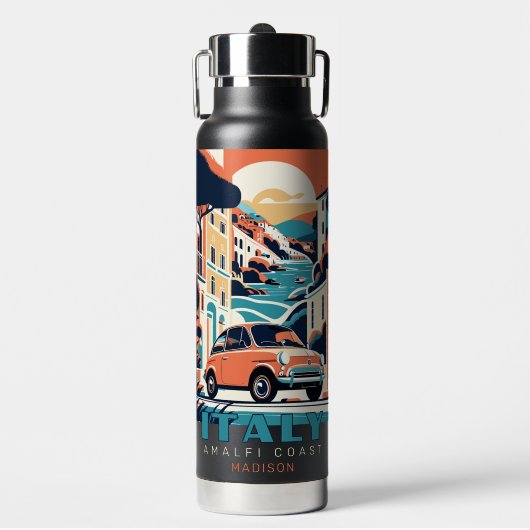 Aangepaste naam & tekst Italië Waterfles (Voorkant)
