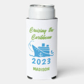 Aangepaste naam, tekst, jaarlijkse cruise seltzer blikjeskoeler (Seltzer Achterkant)