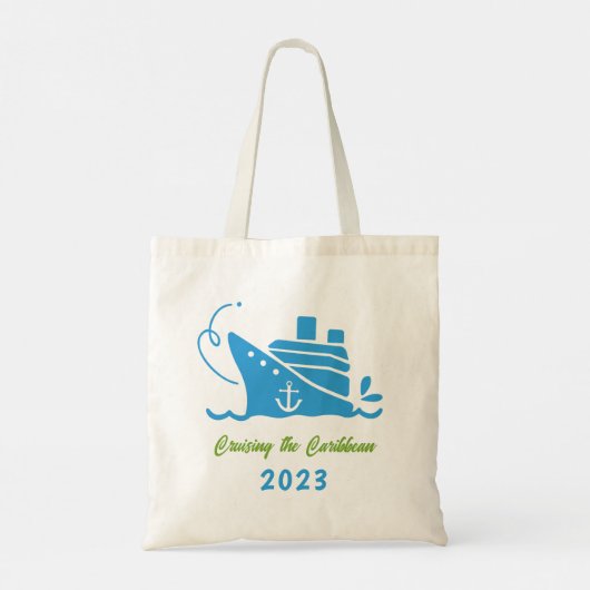 Aangepaste naam, tekst, jaarlijkse cruise tote bag (Achterkant)