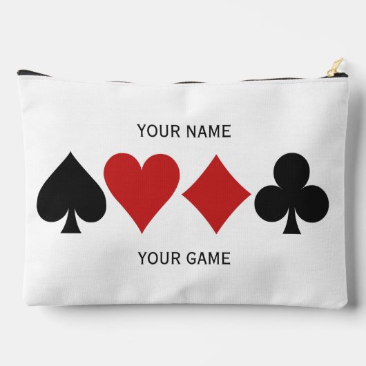 Aangepaste naam & tekst Kaart Player Etui (Achterkant)