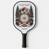 Aangepaste naam & tekst kamperen pickleball paddle (Achterkant)