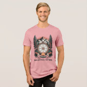 Aangepaste naam & tekst kamperen Tri-Blend shirt (Voorkant volledig)