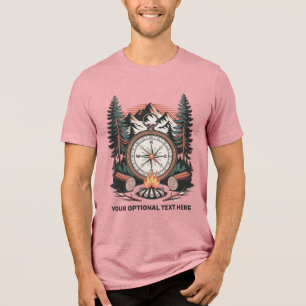 Aangepaste naam & tekst kamperen Tri-Blend shirt