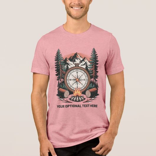 Aangepaste naam & tekst kamperen Tri-Blend shirt (Voorkant)