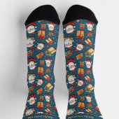 Aangepaste naam & tekst Kerstmis Santa Sokken (Top)