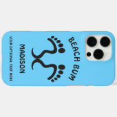 Aangepaste naam, tekst & kleur Beach Bum Case-Mate iPhone Case (Achterkant (horizontaal))