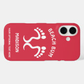 Aangepaste naam, tekst & kleur Beach Bum Case-Mate iPhone Case (Achterkant (horizontaal))