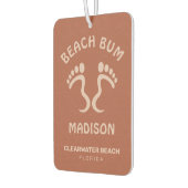 Aangepaste naam, tekst & kleur Beach Bum Luchtverfrisser (Links)