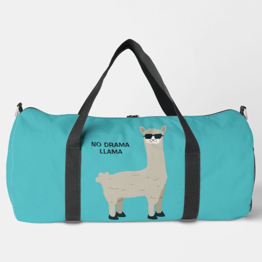 Aangepaste naam, tekst & kleur Cool Llama Plunjezak (Voorkant)