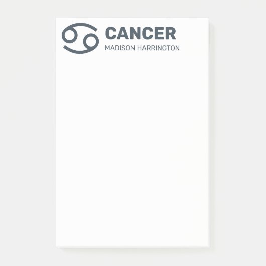 Aangepaste Naam / Tekst & Kleur Dierenriem Teken K Post-it® Notes (Voorkant)