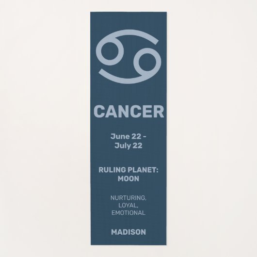 Aangepaste Naam / Tekst & Kleur Dierenriem Teken K Yogamat (Voorkant)