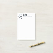 Aangepaste Naam / Tekst & Kleur Dierenriem Teken L Post-it® Notes (Op bureau)