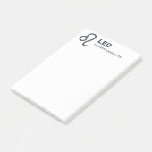 Aangepaste Naam / Tekst & Kleur Dierenriem Teken L Post-it® Notes (Schuin)