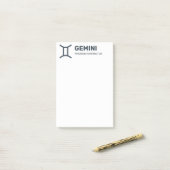 Aangepaste Naam / Tekst & Kleur Dierenriem Teken T Post-it® Notes (Op bureau)