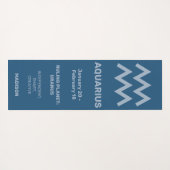 Aangepaste Naam / Tekst & Kleur Dierenriem Teken W Yogamat (Achterkant (horizontaal))