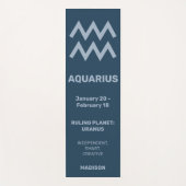 Aangepaste Naam / Tekst & Kleur Dierenriem Teken W Yogamat (Voorkant)