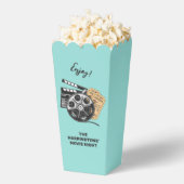 Aangepaste naam / tekst & kleur film bedankdoosjes (Popped)