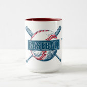 Aangepaste naam, tekst & kleur honkbal mok (Midden)