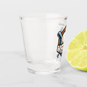 Aangepaste naam, tekst & kleur honkbal shot glas (Links)