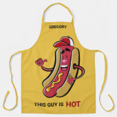 Aangepaste Naam, Tekst & Kleur Hot Dog Schort (Voorkant)