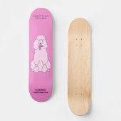 Aangepaste Naam, Tekst & Kleur Roze Poedel Persoonlijk Skateboard (Voorkant)