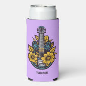 Aangepaste naam, tekst & kleur ukulele seltzer blikjeskoeler (Seltzer Achterkant)