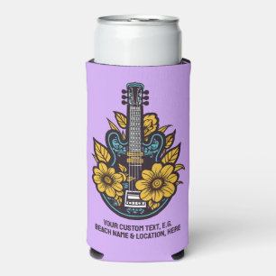 Aangepaste naam, tekst & kleur ukulele seltzer blikjeskoeler