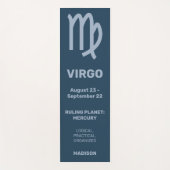 Aangepaste Naam / Tekst & Kleur Zodiac Sign Maagd Yogamat (Voorkant)