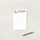 Aangepaste naam / tekst & kleur Zodiac Sign Steenb Post-it® Notes (Op bureau)