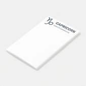 Aangepaste naam / tekst & kleur Zodiac Sign Steenb Post-it® Notes (Schuin)
