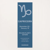 Aangepaste naam / tekst & kleur Zodiac Sign Steenb Yogamat (Achterkant)