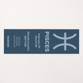 Aangepaste naam / tekst & kleur Zodiac Sign Vissen Yogamat (Voorkant (horizontaal))