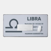 Aangepaste naam / tekst & kleur Zodiac Sign Weegsc Bureaumat (Keyboard & Muis)