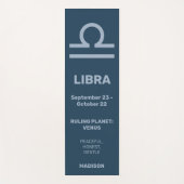 Aangepaste naam / tekst & kleur Zodiac Sign Weegsc Yogamat (Voorkant)