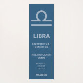 Aangepaste naam / tekst & kleur Zodiac Sign Weegsc Yogamat (Achterkant)