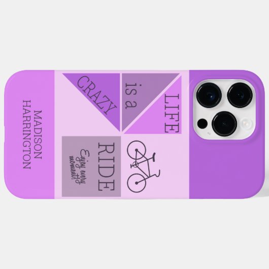 Aangepaste naam / tekst leven is een Crazy Ride Case-Mate iPhone Case (Achterkant (horizontaal))