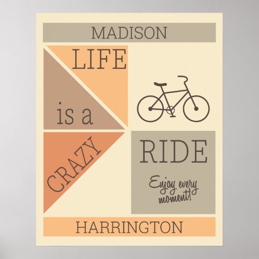 Aangepaste naam / tekst leven is een Crazy Ride Poster (Voorkant)