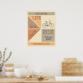 Aangepaste naam / tekst leven is een Crazy Ride Poster (Keuken)