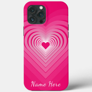 Aangepaste naam tekst - Liefde roze hart - Romanti Case-Mate iPhone Case