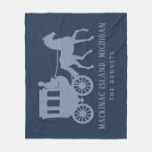 Aangepaste naam & tekst Mackinac Island Fleece Deken (Voorkant)