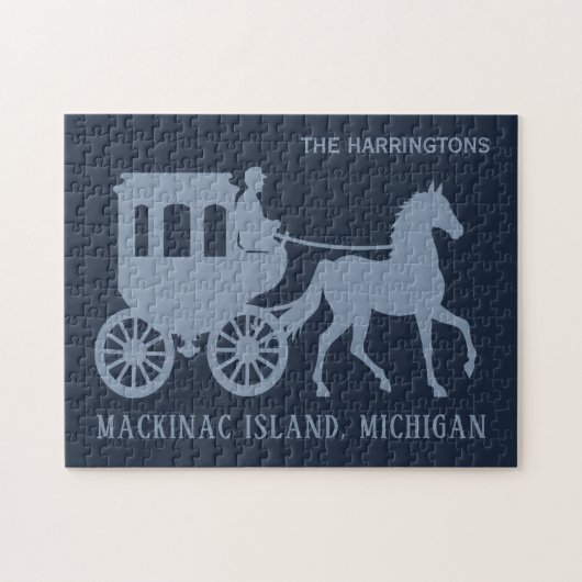 Aangepaste naam & tekst Mackinac Island Legpuzzel (Horizontaal)