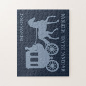 Aangepaste naam & tekst Mackinac Island Legpuzzel (Verticaal)