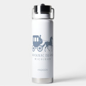 Aangepaste naam & tekst Mackinac Island Waterfles (Achterkant)