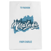 Aangepaste naam / tekst Malaga Spanje Medium Cadeauzakje (Voorkant)